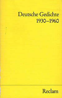 Deutsche Gedichte 1930-1960