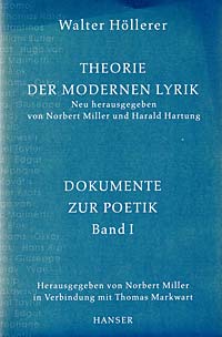 Theorie der modernen Lyrik. Dokumente zur Poetik, Band 1 und 2